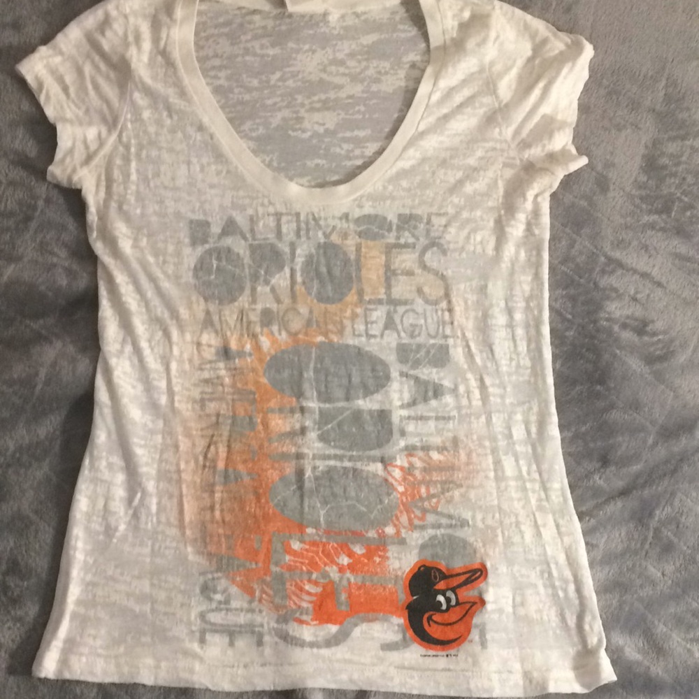 SOLD.  Orioles babydoll tee